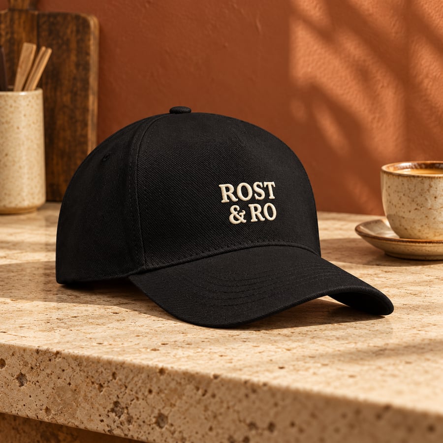 Svart fempanelskeps med gräddvit ROST & RO-brodyr