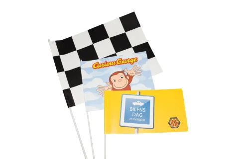 Pappersflagga med reklamtryck - 24x12 cm