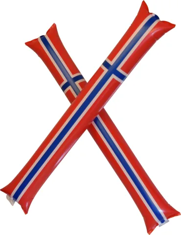 Applådstavar 2-pack - Norska flaggan