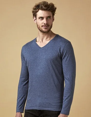 Men´s V-Neck T-Shirt Long Sleeve