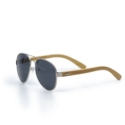 NWP Aviator solglasögon i bambu