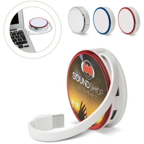 LJUS-HUB MED 4 USB-PORTAR