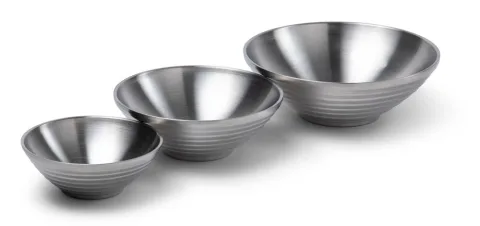 Skål Stainless Dubbelvägg 3-pack