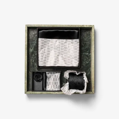Solid Hankie & Lapel Pin With Giftbox